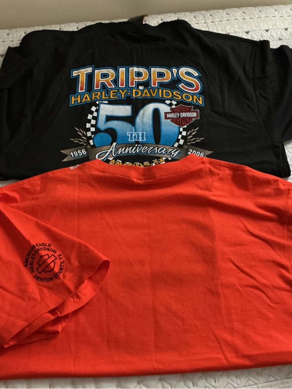 Harley-Davidson Vintage T Bundle Denton County Tx and Trips Sz XL - Picture 4 of 4